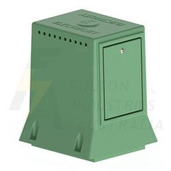 FPB1MV2DG small green fibreglass electrical pillar top with two doors